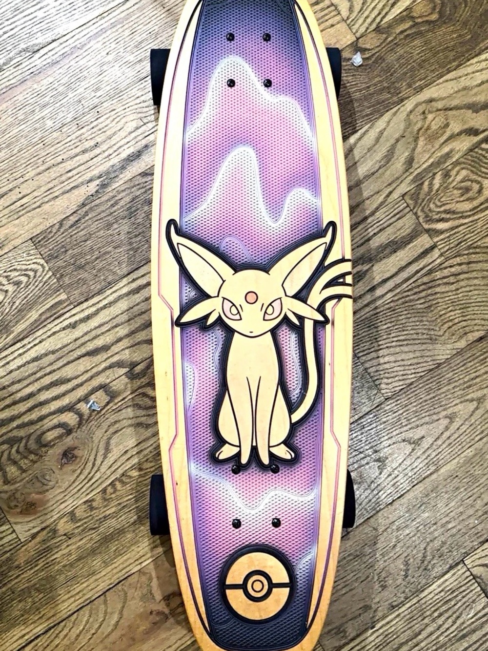 Bear Walker Pokémon Center Complete Longboard Skateboard Espeon Graphic